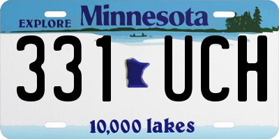 MN license plate 331UCH