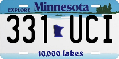 MN license plate 331UCI