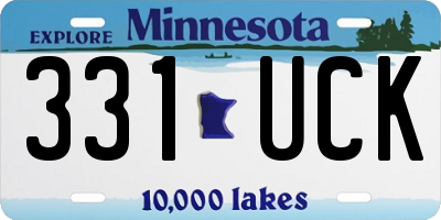MN license plate 331UCK