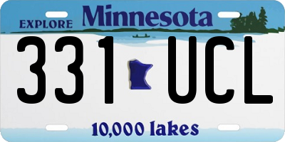 MN license plate 331UCL