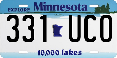 MN license plate 331UCO