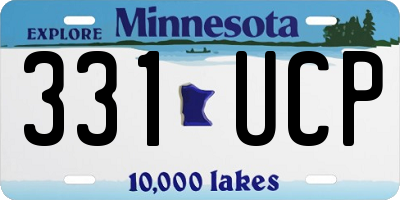 MN license plate 331UCP