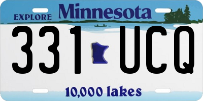 MN license plate 331UCQ