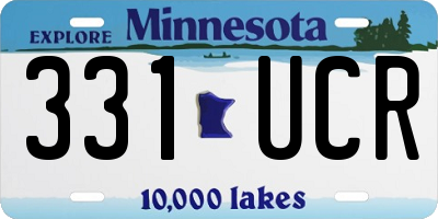 MN license plate 331UCR