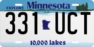 MN license plate 331UCT