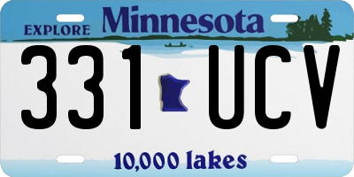 MN license plate 331UCV