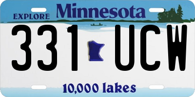 MN license plate 331UCW