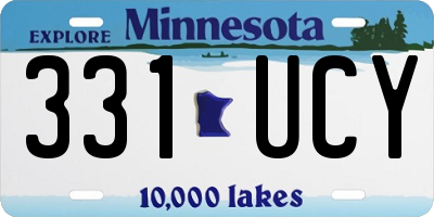 MN license plate 331UCY