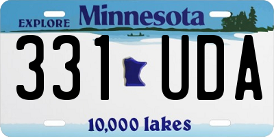 MN license plate 331UDA