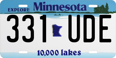 MN license plate 331UDE