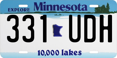 MN license plate 331UDH