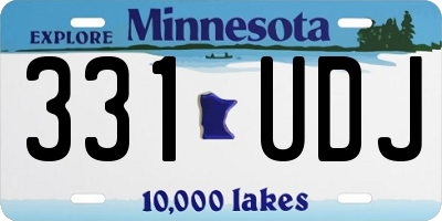 MN license plate 331UDJ