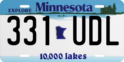 MN license plate 331UDL