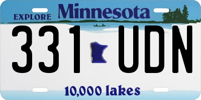 MN license plate 331UDN