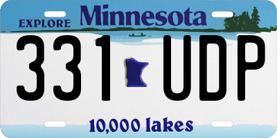 MN license plate 331UDP