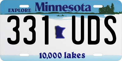 MN license plate 331UDS