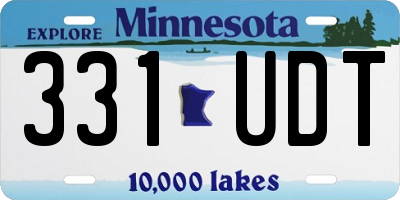 MN license plate 331UDT