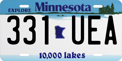 MN license plate 331UEA