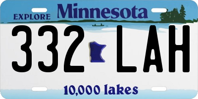 MN license plate 332LAH