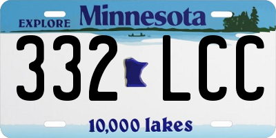 MN license plate 332LCC