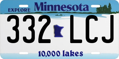 MN license plate 332LCJ