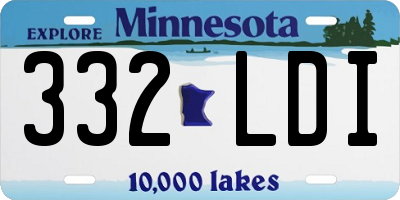 MN license plate 332LDI