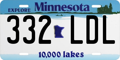 MN license plate 332LDL