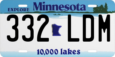 MN license plate 332LDM