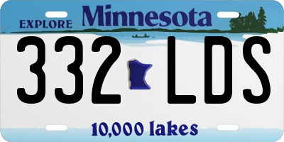 MN license plate 332LDS