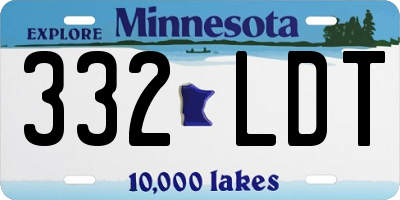 MN license plate 332LDT