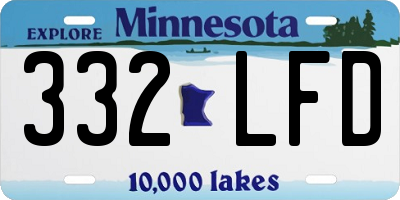 MN license plate 332LFD