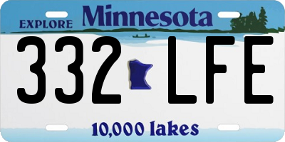 MN license plate 332LFE