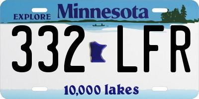 MN license plate 332LFR