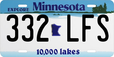 MN license plate 332LFS