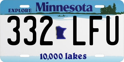 MN license plate 332LFU