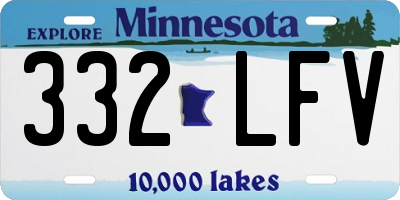 MN license plate 332LFV