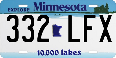 MN license plate 332LFX
