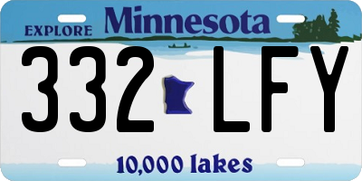 MN license plate 332LFY