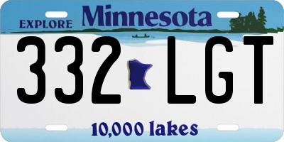 MN license plate 332LGT