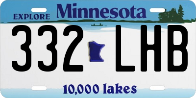 MN license plate 332LHB