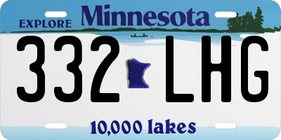 MN license plate 332LHG