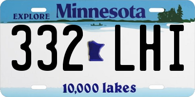 MN license plate 332LHI
