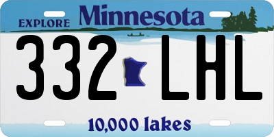 MN license plate 332LHL