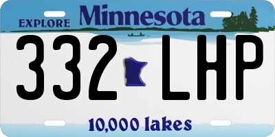 MN license plate 332LHP