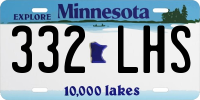 MN license plate 332LHS