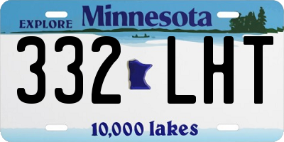 MN license plate 332LHT