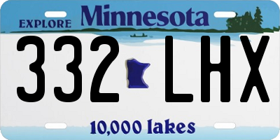 MN license plate 332LHX