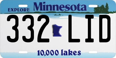 MN license plate 332LID