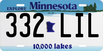 MN license plate 332LIL