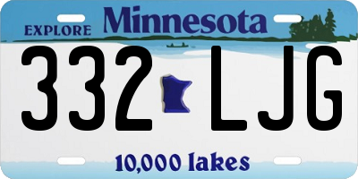 MN license plate 332LJG